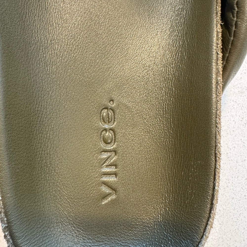 Vince Dark Green Leather Footwear - Picture 8 of 8